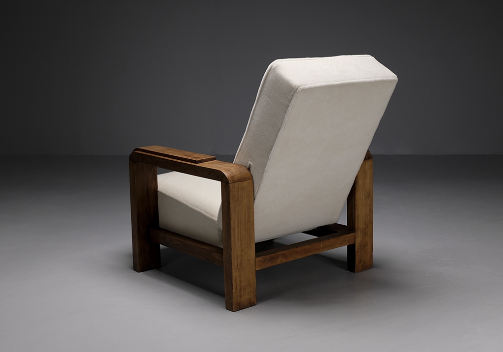 Jacques Adnet 1928 lounge chair seen from the back