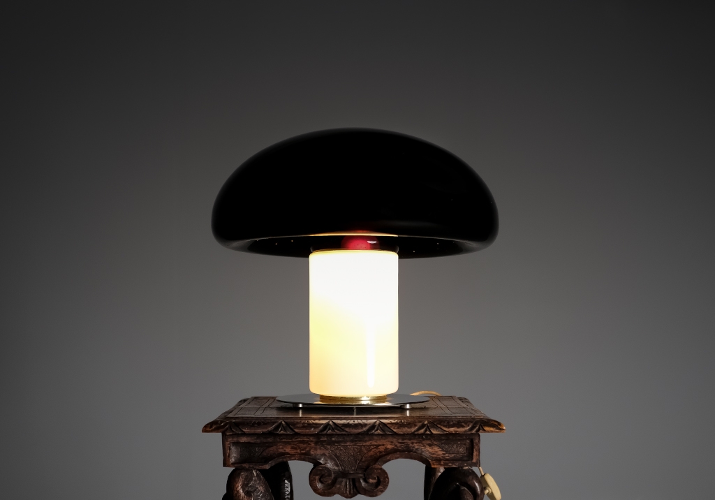 Lampe en Verre de Murano: aperçu parallèle de la lampe avec ses lumières allumées