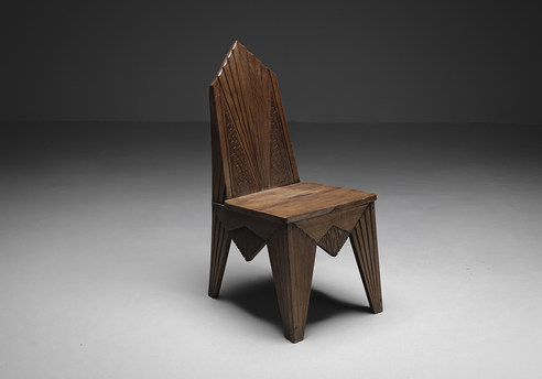 Chair by Mieczyslaw Kotarbinski: Overview of the chair from the front