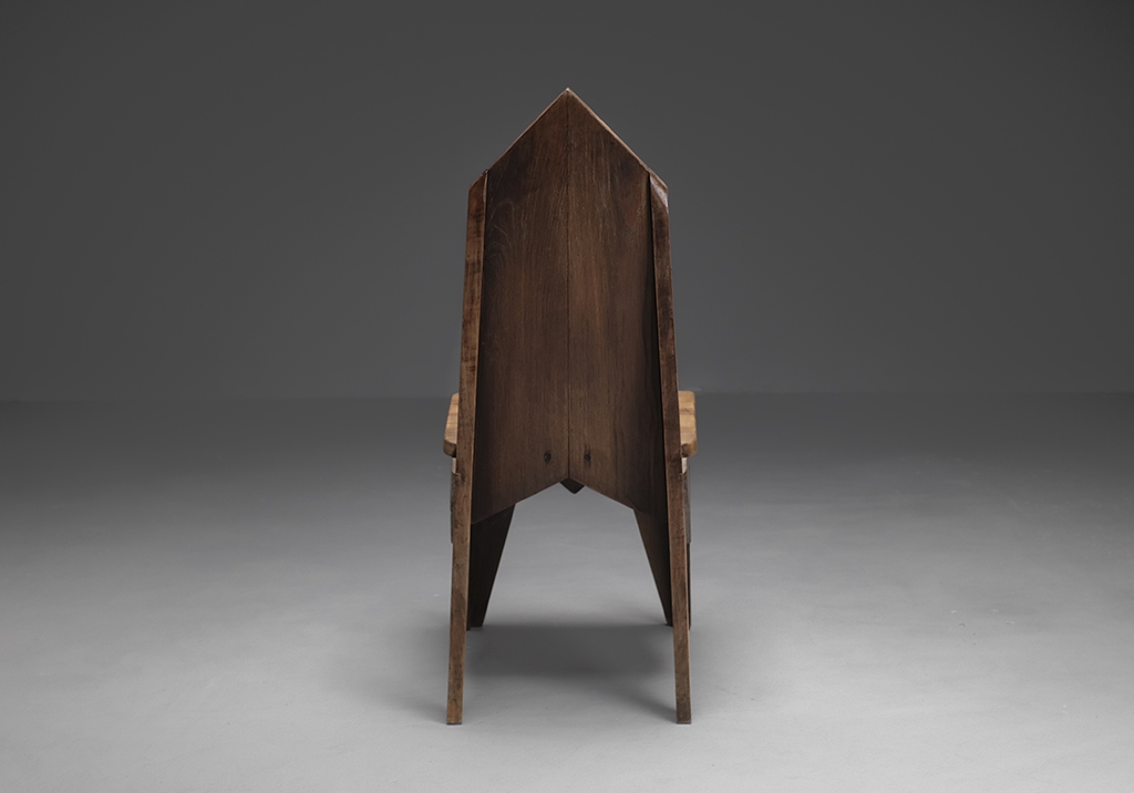 Chaise par Mieczyslaw Kotarbinski : Vue d’ensemble du dos de la chaise